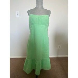 Gianni Bin spaghetti strap Mint green Empire waist 100% Cotton Sun Dress size M
